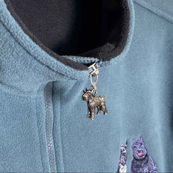 Danbury Mint Schnauzer Dogs Embroidered Fleece - Picture 11 of 16